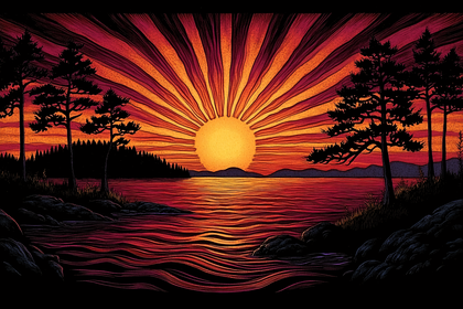 Sunset Over Water
