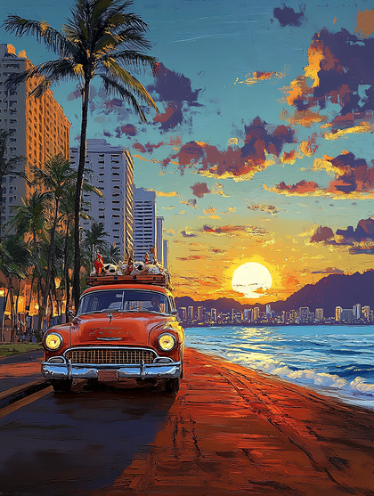 Sunset Road Trip