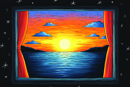 Sunset Through Window View