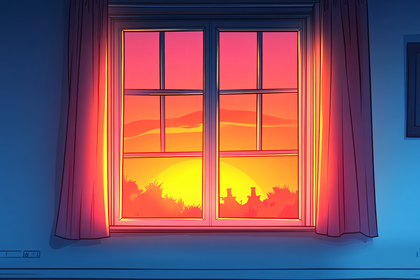 Sunset Window View