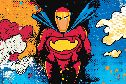 Superhero Comic Style Illustration