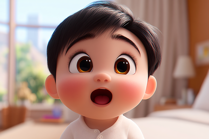 Surprised Baby Boy Cartoon