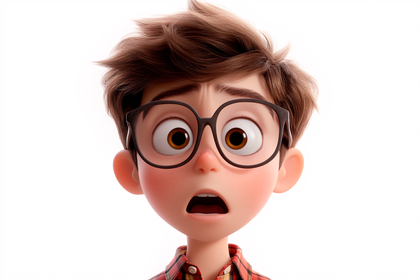 Surprised Boy Cartoon Character