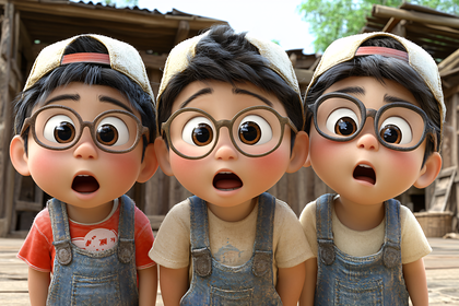 Surprised Boys Trio
