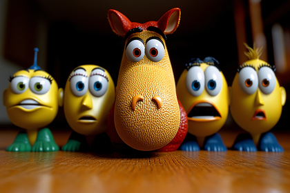 Surprised Cartoon Figures
