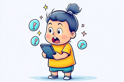Surprised Child with Tablet