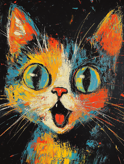 Surprised Feline Portrait