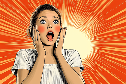 Surprised Woman Pop Art