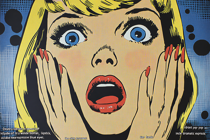 Surprised Woman Pop Art