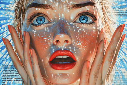Surprised Woman With Dappled Light