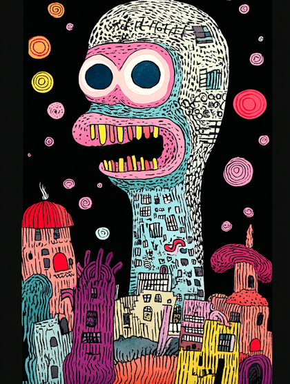 Surreal City Monster
