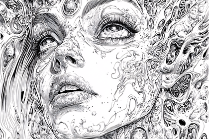 Surreal Dissolving Woman