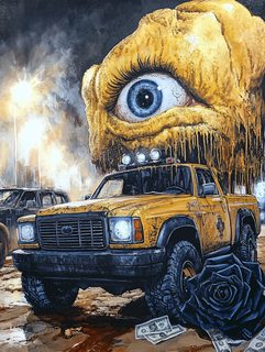 Surreal Gaze Over Cityscape