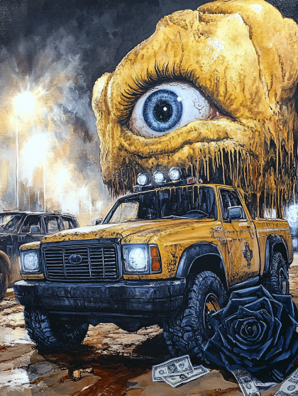 Surreal Gaze Over Cityscape