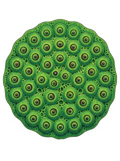 green eyeball mandala