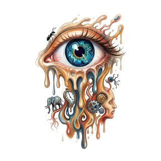 surreal melting eye