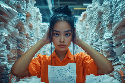 Surrounded by Paperwork