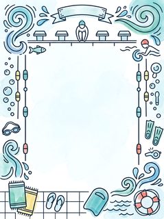 swimming frame template