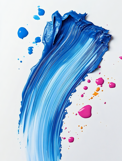 Swirl of Blue Paint