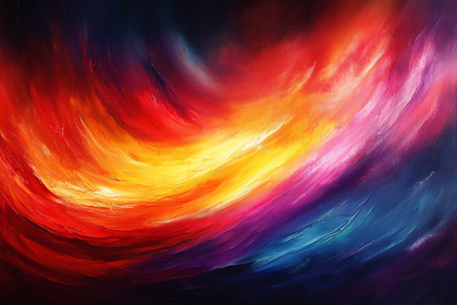 Swirling Abstract of Fire and Water