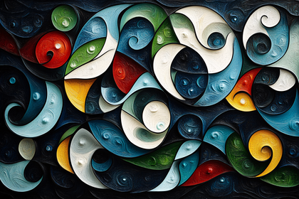 Swirling Abstract Painting