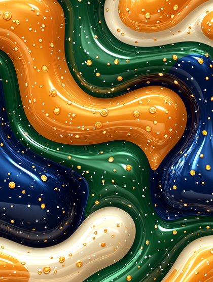 Swirling Fluid Design with Dots