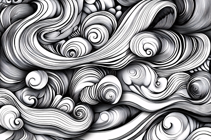 Swirling Line Art