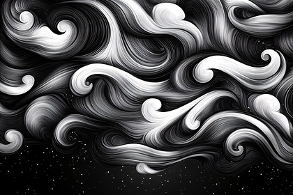 Swirling Lines in Black and White