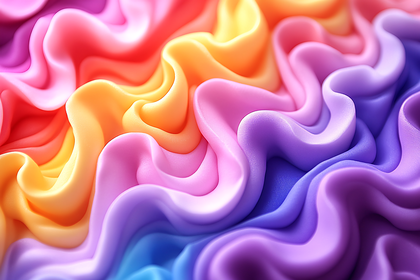Swirling Rainbow Waves
