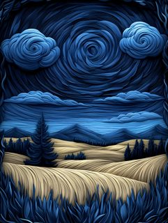 Swirling Skies and Fields