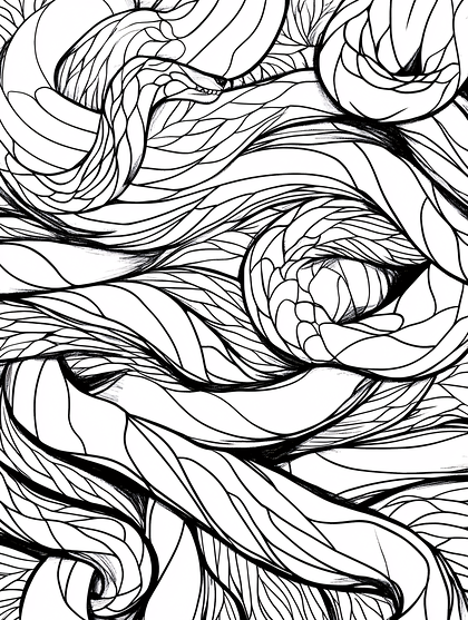 Swirling Snake Abstract