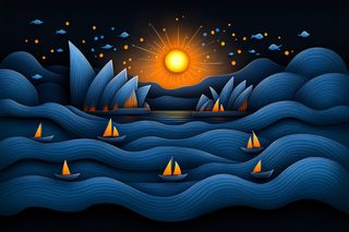 Sydney Opera House At Sunset