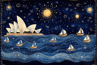 Sydney Opera House Night Scene