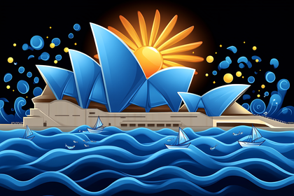Sydney Opera House Night Scene