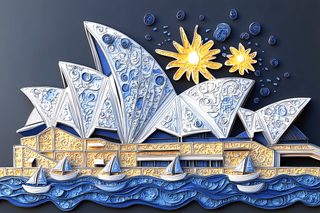 Sydney Opera House Paper Cut Artwork