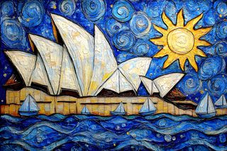Sydney Opera House Van Gogh Style
