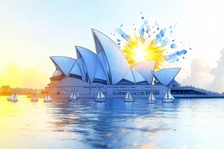 Sydney Opera House Watercolor