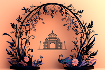 Taj Mahal Floral Arch