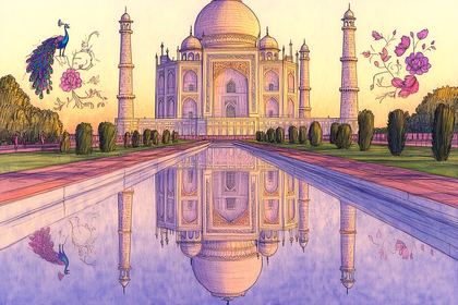 Taj Mahal Illustration