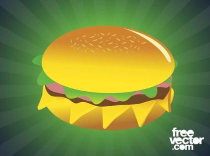 Tasty Burger Free Vector