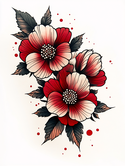 Tattoo Flower Arrangement