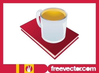 Tea and Book Free Vector