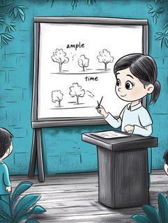 Teacher Explaining Ample and Time with Trees