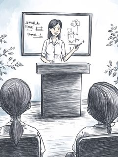 Teacher Explaining Lesson to Students