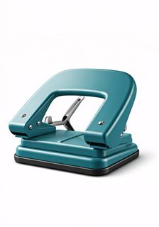 teal office hole-puncher