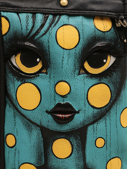 Teal Face With Polka Dots