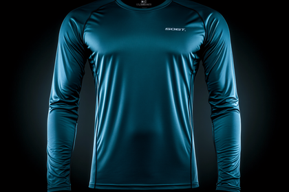 Teal Long Sleeve Shirt Product Photography