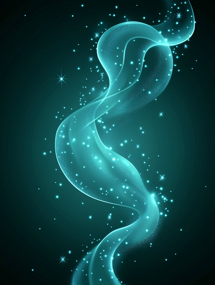 Teal Swirl Sparkle