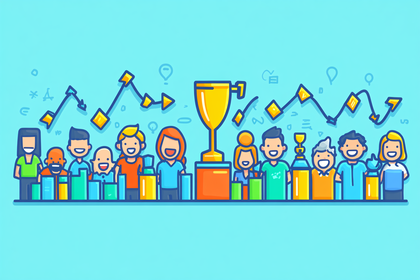 Team Achievement With Business Graph