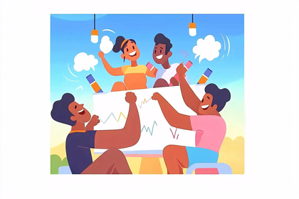 Teamwork Success Celebration